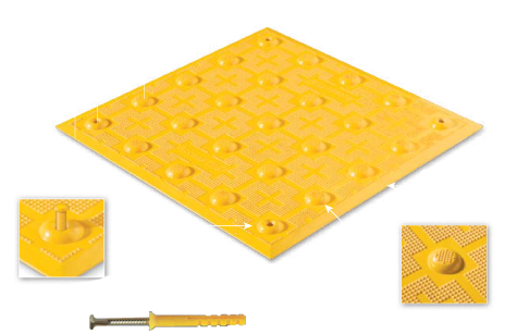 Access Tile 2ft Yellow Surface Mount ADA Tile - Utility and Pocket Knives